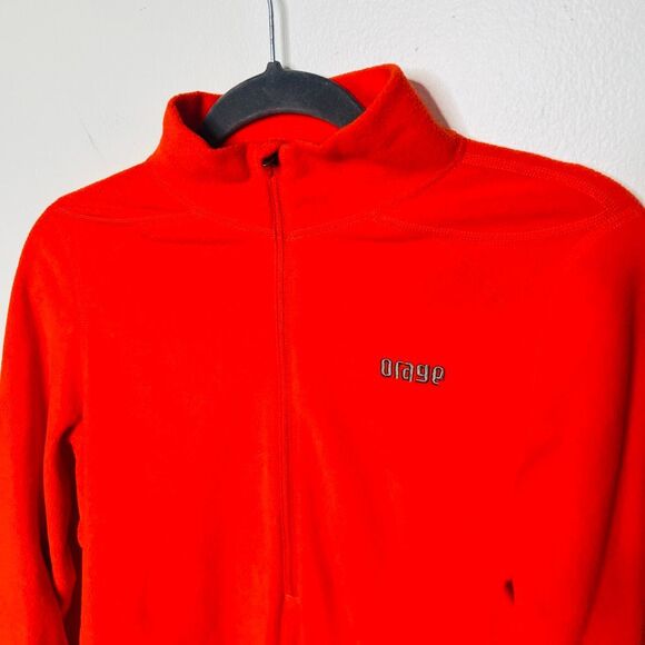 Orage Orange Fleece 1/2 zip pullover jacket sz XXL YOUTH - Picture 2 of 7